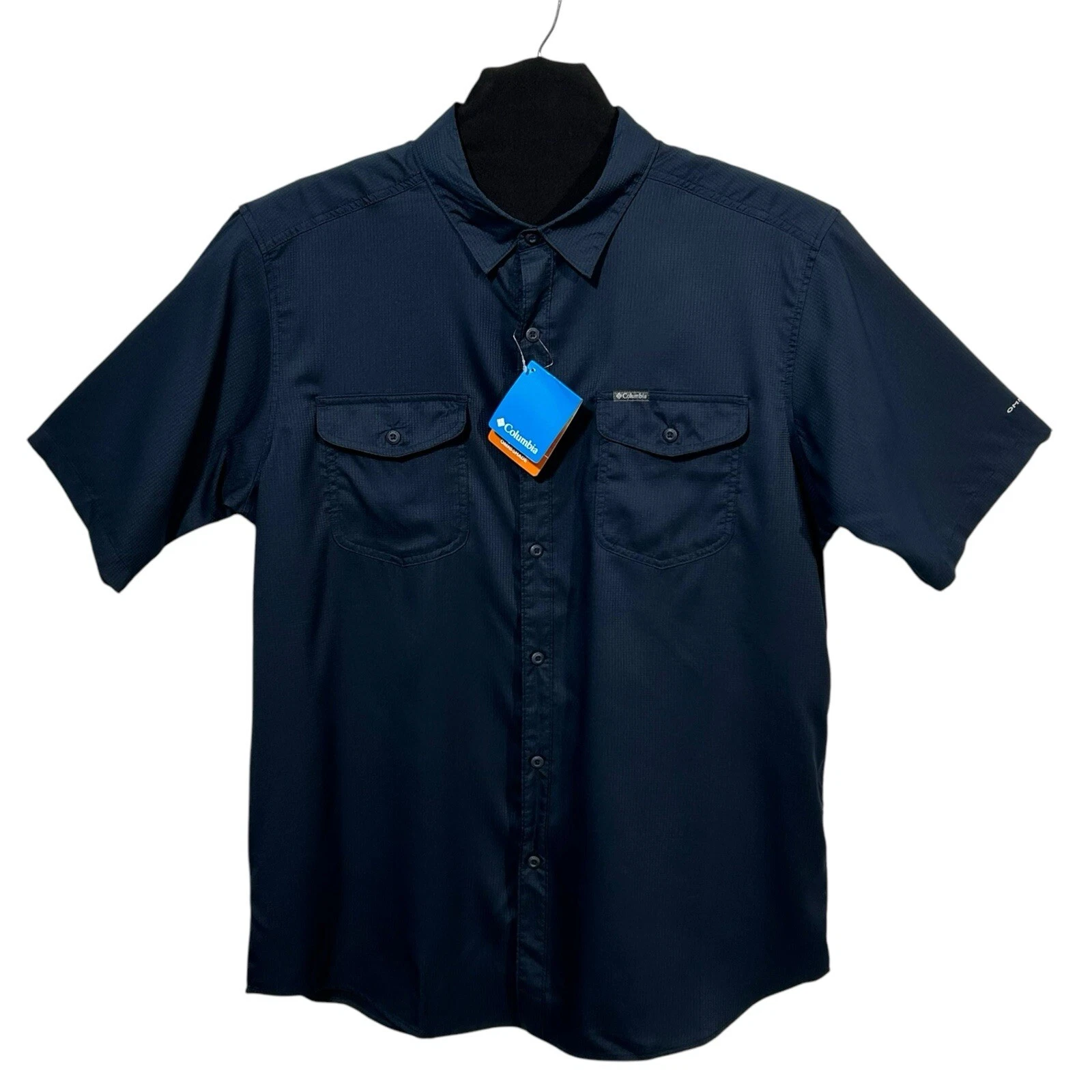 Columbia Men's Utilizer Ii Solid Short Sleeve Shirt Size L Bright Indigo/Blue