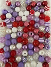 100 Pcs 12mm Colorful Mixed Acrylic Beads - Bubblegum Beads - Chunky Beads