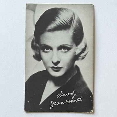 Actress Joan Bennett Photograph Vintage Arcade Exhibit Card Golden Age