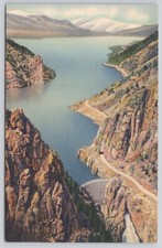 Shoshone Dam Lake Cody Road Yellowstone National Park Wyoming WY Postcard