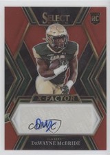 2023 Select Draft Picks X-Factor Signatures Red Prizm DeWayne McBride Auto 1c6t