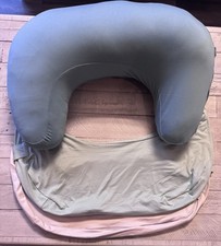 Boppy New Nursing Pillow - White Pillow With Three Pastel Boppy Covers Added