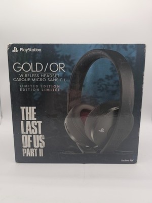Sony Gold/OR wireless stereo headset the last of us 2 CIB Limited Edition!