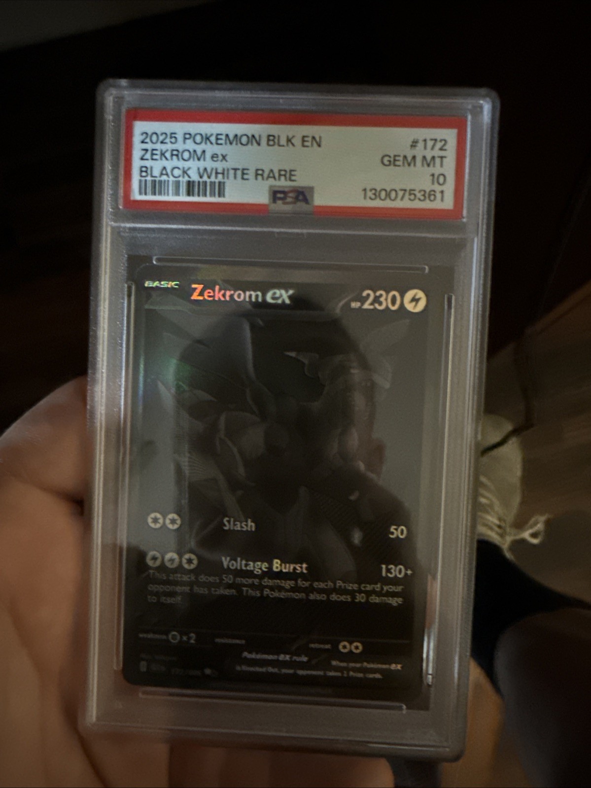 Zekrom ex 172/086 Sv: Black Bolt Holo