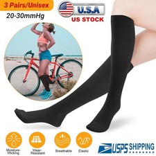 Compression Socks Stockings Womens Mens Knee High Medical 20-30 mmHg Travel