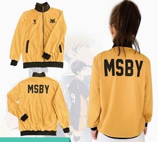 Haikyuu MSBY Black High School Uniform Volleyball Sport Jacket Yellow Sale