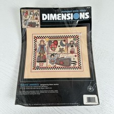 Dimensions Stamped Cross Stitch Kit Rustic Angels 3156 Brian Jackins 15x12