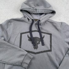 Under Armour Project Rock Hoodie Mens Large Gray Pullover Sweatshirt Fleece