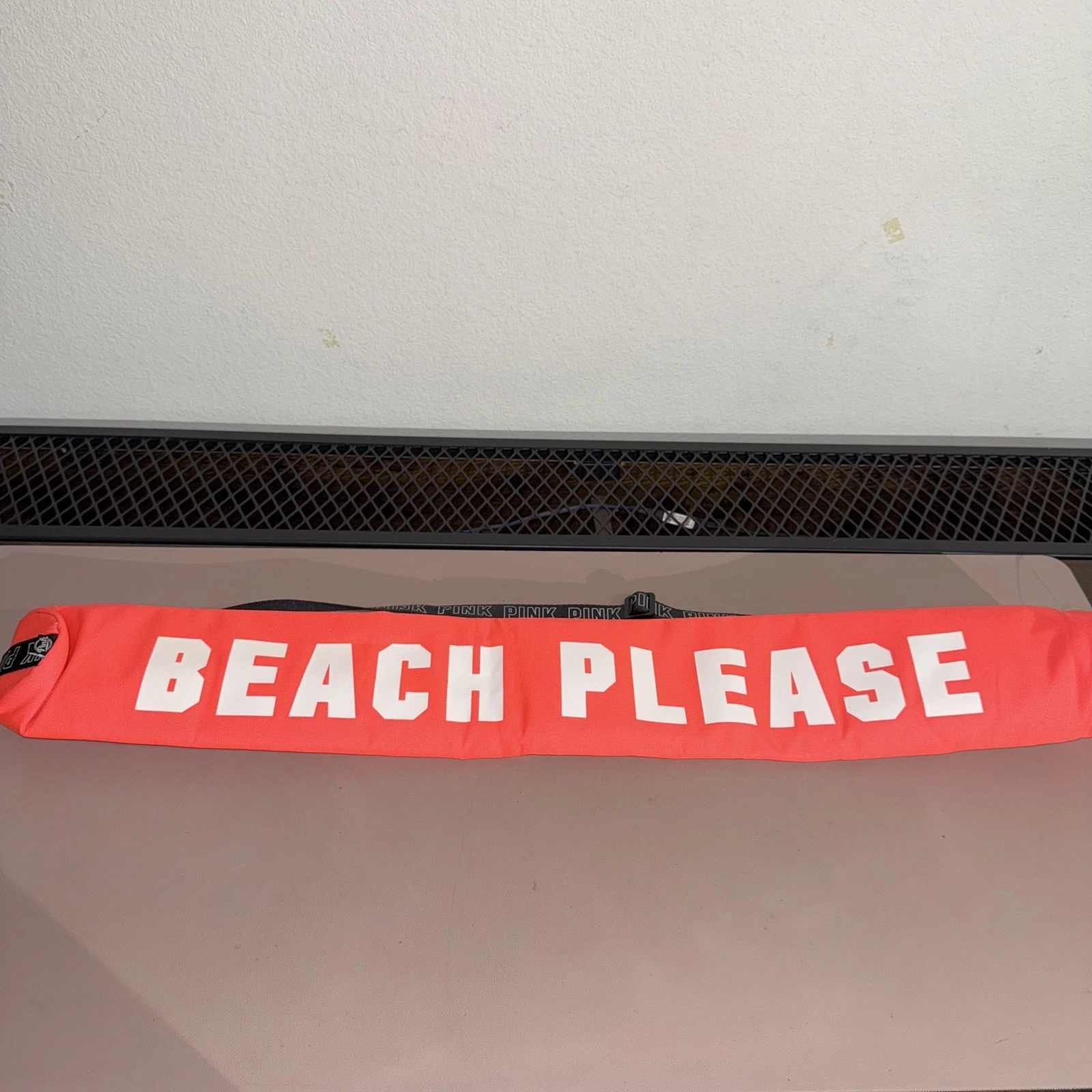 NWT Victoria's Secret PINK 6 Can Cooler Bag "Beach Please" Insulated Adjustable