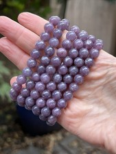 Lepidolite Purple Crystal Bracelet 8mm Sleep Aid Emotional Healer AAA+