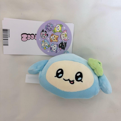 ATEEZ mighteez YUNHO Tyuyo face Plush toy keyring mascot blue NEW