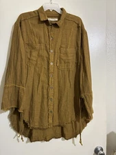 We The Free Frayed Top - The Venice Top. Beautiful Candied Walnut Color. Stylish