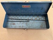 Vintage Metal Case S-k Wayne Blue Socket Set Box Toolbox