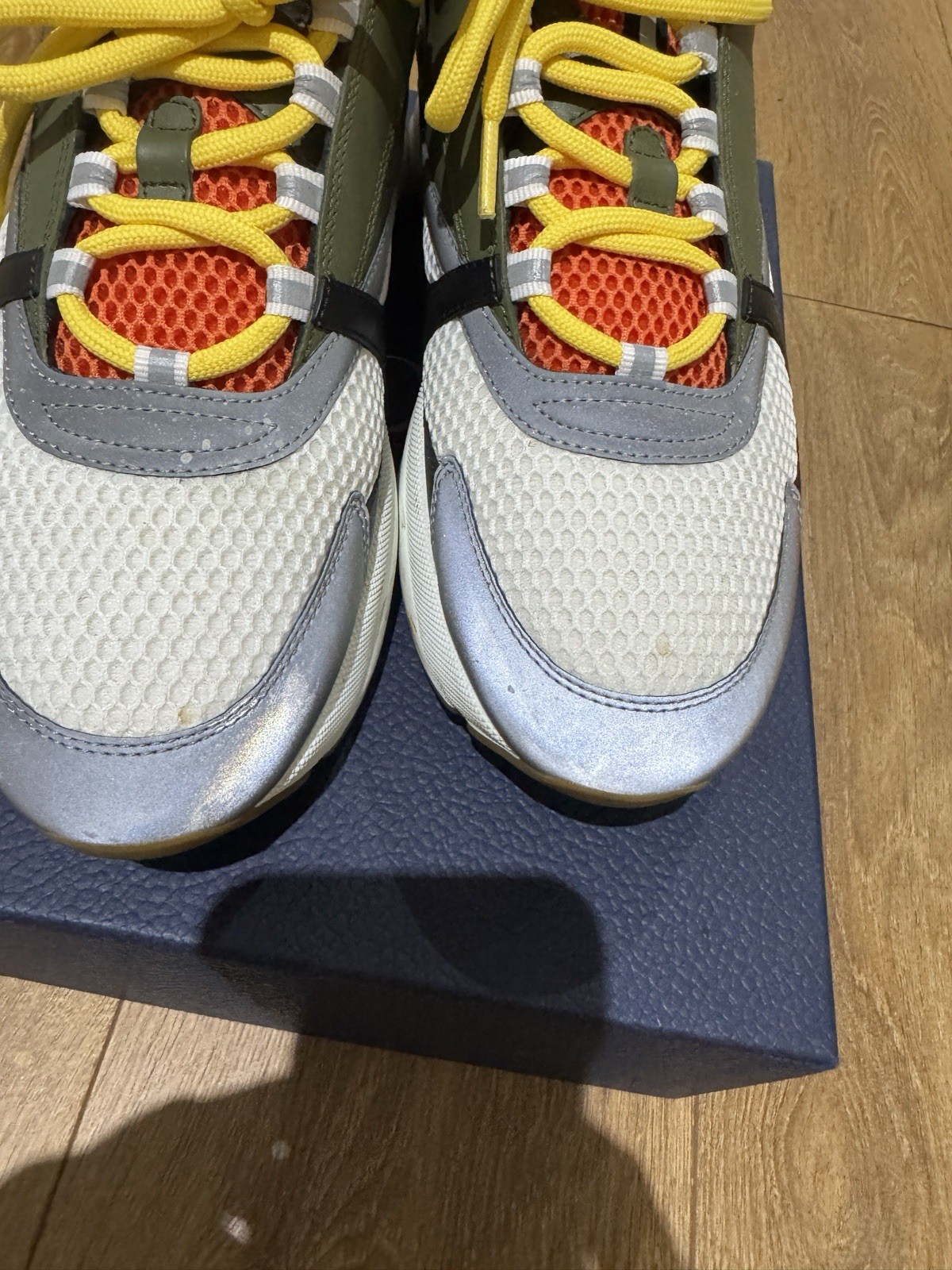 Dior B22 Sneaker Khaki Pistachio UK 10 Reflective RARE colour image 8