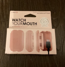 Watch Your Mouth Geddy's Mom USB Charger Safety Covers NEW Lot of 3 blush color