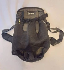 PAWABOO Pet Carrier Backpack Adjustable Size Large Front Cat Dog Carrier Black
