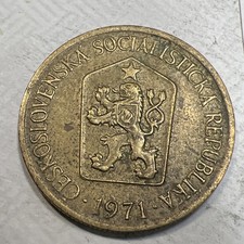 1971   Ceskoslovenska 1 Coin