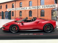 BBR 1/18 Ferrari 296 GTS Rosso F1-75 Carbon Wheels Diecast Model P18215E Model