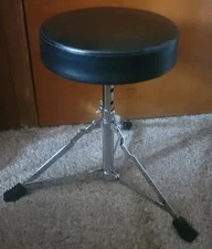 Drum Throne Drummer Stool Round Seat Chair Adjustable Folding Stand