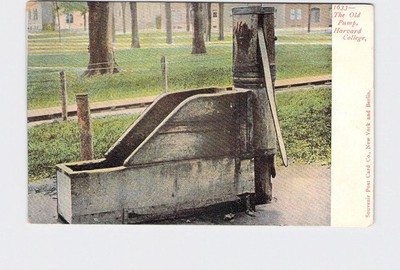 PPC Postcard MA Massachusetts Boston Old Pump Harvard College Undivided Back