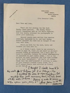 Artist Henry Moore Good Letter Signed with great content