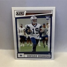 Panini 2022 Score Rookies Dontario Drummond #399 Dallas Cowboys Rookie Card