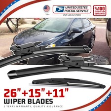 Windshield Wiper Blades 261511 Premium Hybrid Rubber Pinch Tab Frontrear