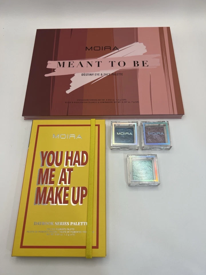 Lote de 5 Maquillaje MOIRA - 2 Paletas de Sombras de Ojos + 3 Sombras Crema Lucent LEER Foto 2 de 4