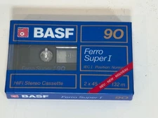BASF FERRO SUPER I 90 BLANK AUDIO CASSETTE TAPES BRAND NEW SEALED