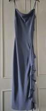 Stylish Long.Party Dress.size8.greyblue
