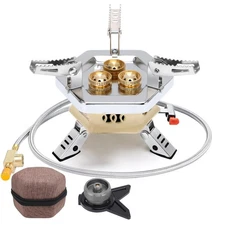 Portable Camping Gas Stove 11800W Wind Proof Foldable Camping Stove Backpacki...