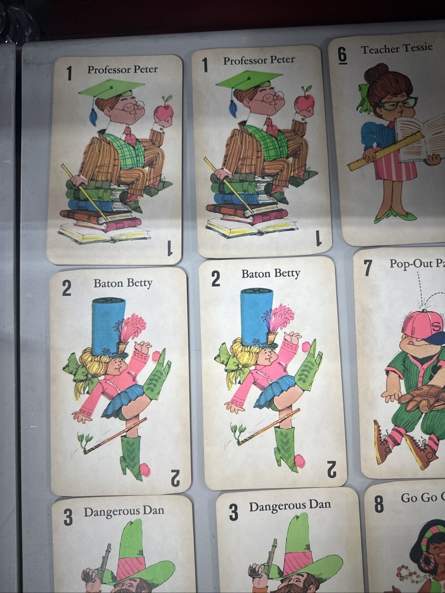 Vintage 1968 Old Maid Jumbo Card Game Milton Bradley 4875, Missing