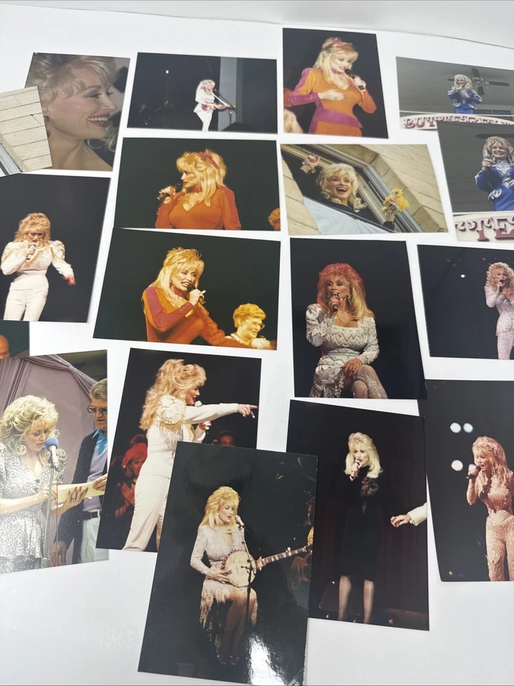 20 Vintage Found Photos DOLLY PARTON Concert Candid Snapshots 1980s 90s 3.5x5 - Image 2 of 4