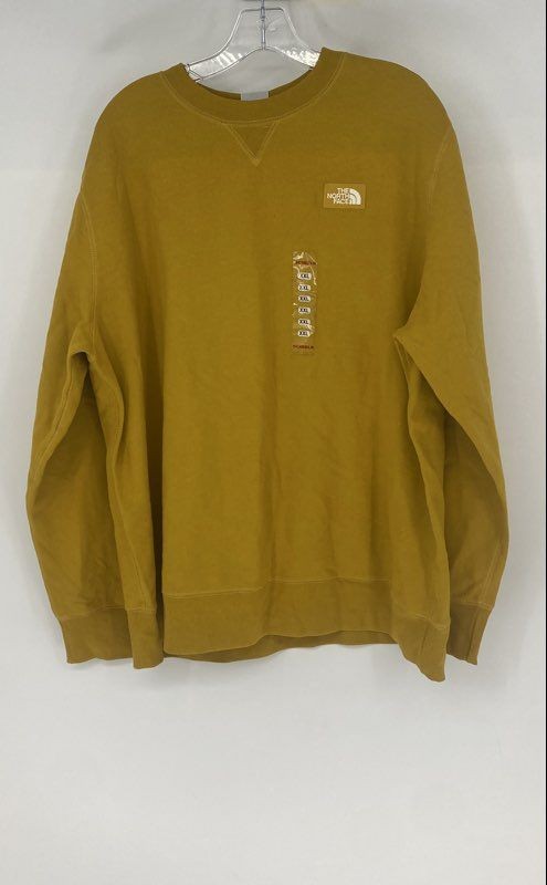 The North Face Womens Yellow Long Sleeve Crew Neck Pullover Sweatshirt Size XXL