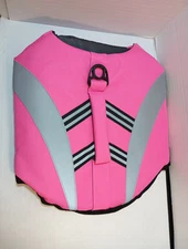 Reflective Adjustable Dog Life Jacket Size Medium Pink