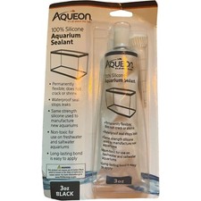 Aqueon Aquarium Silicone Sealant (Black, 3oz) - 100% Fish-Safe Leak Repair