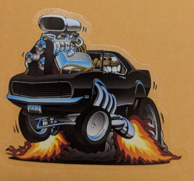 Hot Rod Muscle Car Sticker - Classic 1968 Camaro - Clear Vinyl Decal Ed ...