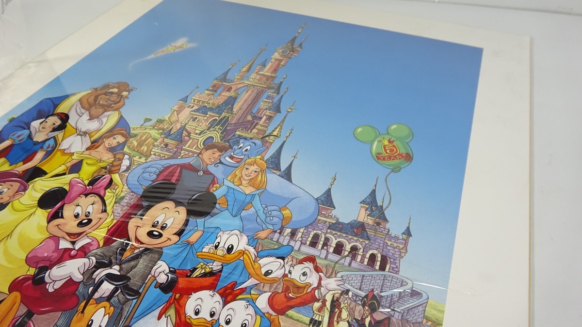 Disneyland Paris 5 Year Anniversary Walt Disney Print Limited 