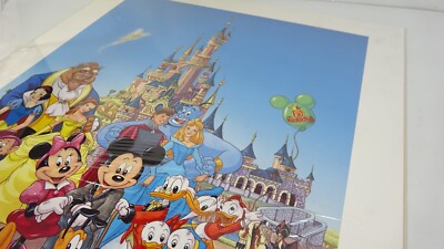 ディズニーランド・パリ 5周年記念限定アート Disneyland Paris 5 Year Anniversary Walt Disney Print Limited