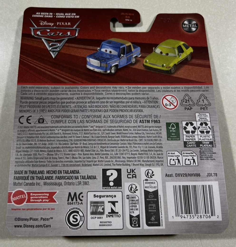 NEW 2025 Pixar Cars 2 Acer the Pacer GREEN | eBay