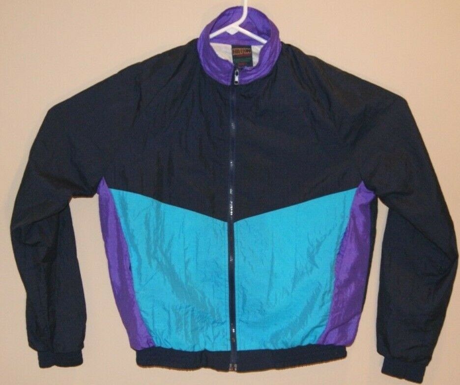 Vtg 90s Hilton Active Apparel Mens Small Multicolor Nylon