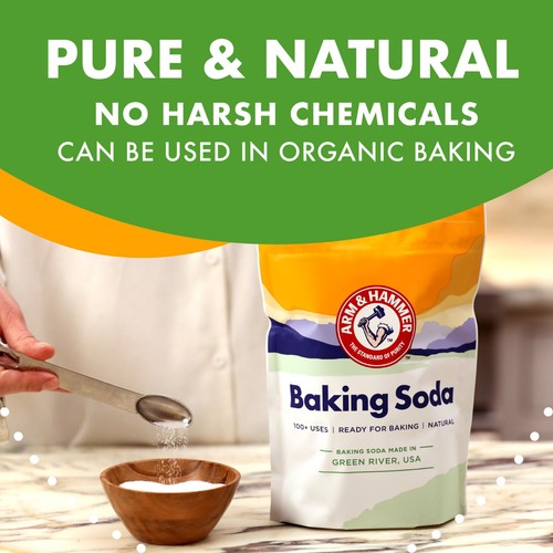 ARM & HAMMER Baking Soda Made in USA, Ideal for Baking, Pure & Natural, 2.7lb B - Picture 5 of 6
