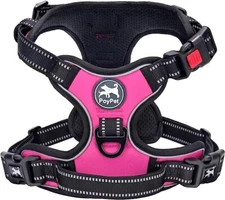 PoyPet No Pull Dog Harness, No Choke Front Clip Dog Reflective Harness, Adjus