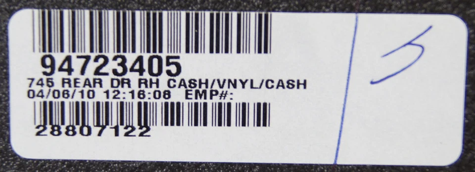 Painel de porta traseira Hummer H3T 2009-2010 ébano e cashmere destro novo fabricante de equipamento original 94723405 - Imagem 4 de 4