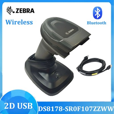 Zebra DS8178-SR0F107ZZWW Cordless Bluetooth Handheld Scanner w/ USB Cable&Cradle