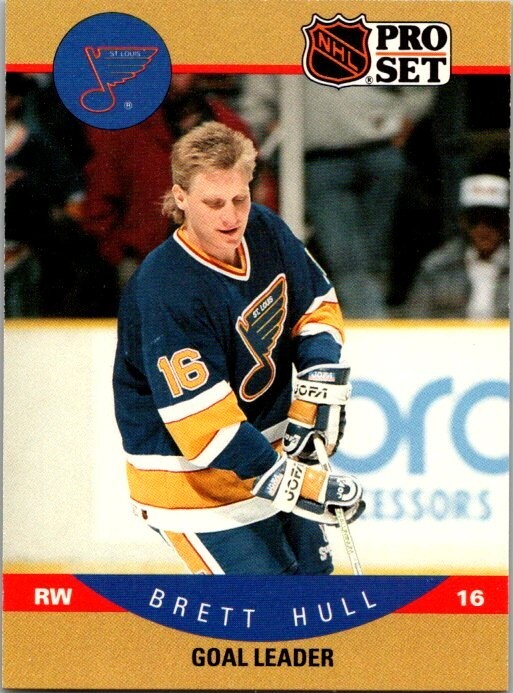 1990-91 Pro Set Brett Hull St. Louis Blues #395 Goal Leader