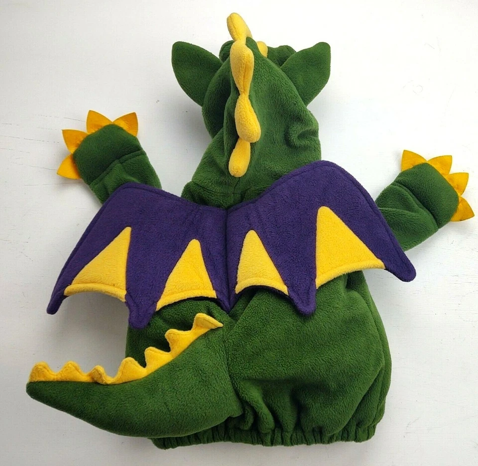 Antiguo Disfraz de Halloween de Dinosaurio Azul Marino Forrado Chaqueta Top Muy Suave 6-12 meses Foto 3 de 4