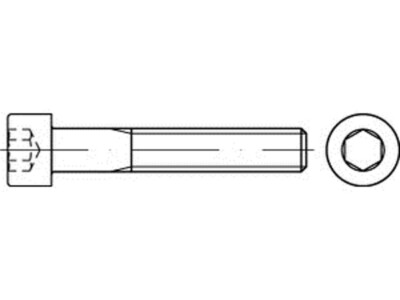 Zylinderschraube DIN 912 Feingewinde Innsensechskant 8.8 Stahl blank M42 & M56