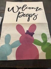 Welcome Peeps Easter Garden Flag 12 X 18 Inch, Vertical Double Sided Easter