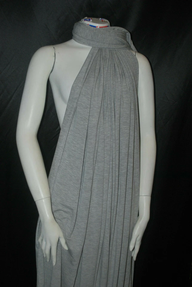 Micro Bambú 4 Vías Tejido Spandex Jersey Tejido Ecológico Lujo Gris Brezo Foto 2 de 4